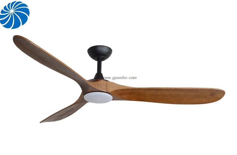 Solid wood blade ceiling fan
