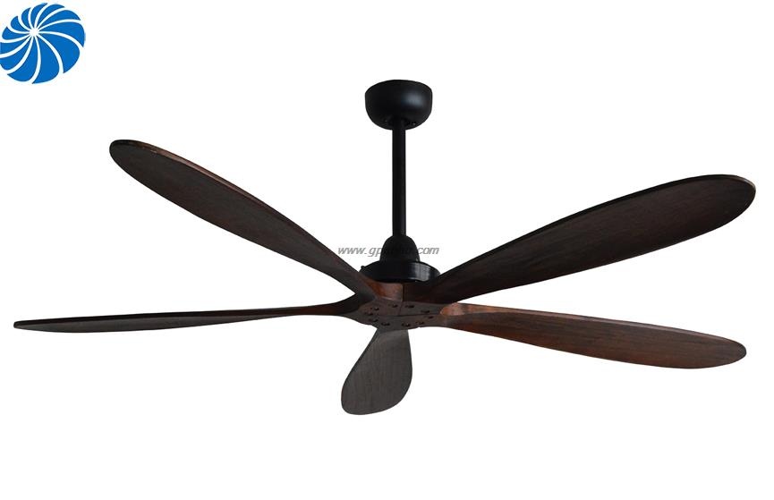 5 blade flower design solid wood ceiling fan