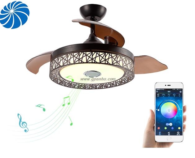 42 inch  bluetooth invisble blade ceiling fans with app