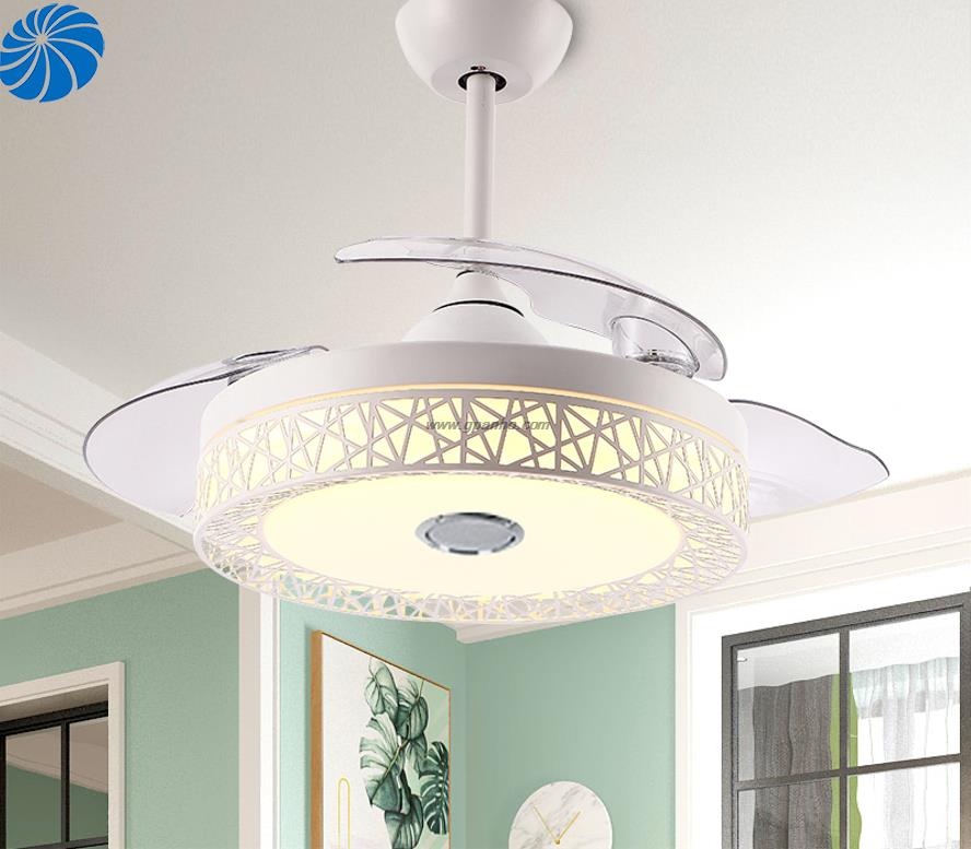42 inch  bluetooth invisble blade ceiling fans with app