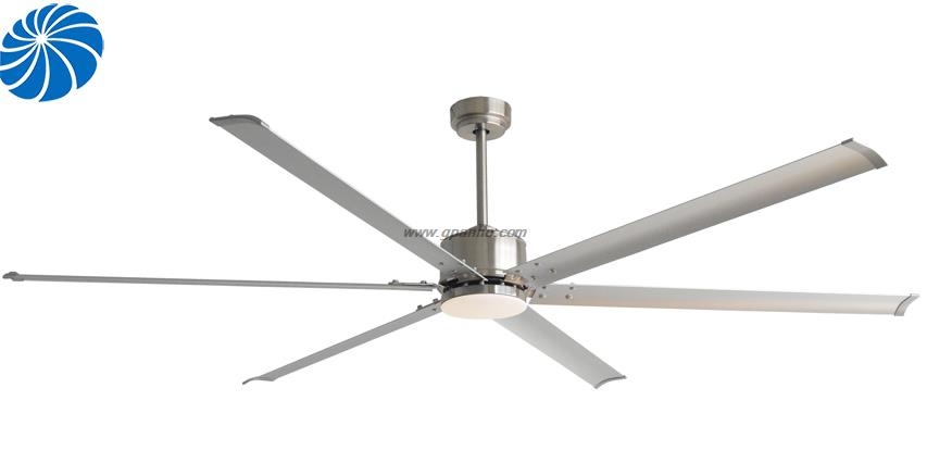 72/84 inch industrial ceiling fan with light