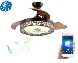 42 inch  bluetooth invisble blade ceiling fans with app