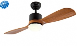 42/52 inch 2 solid wood blade ceiling fan light